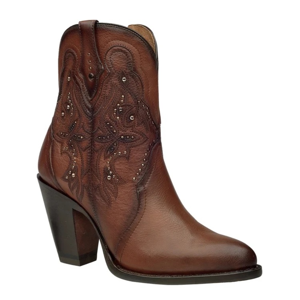 Rio Grande Women's Brown Leather Western Ankle Boots